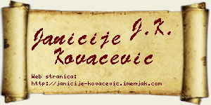 Janićije Kovačević vizit kartica